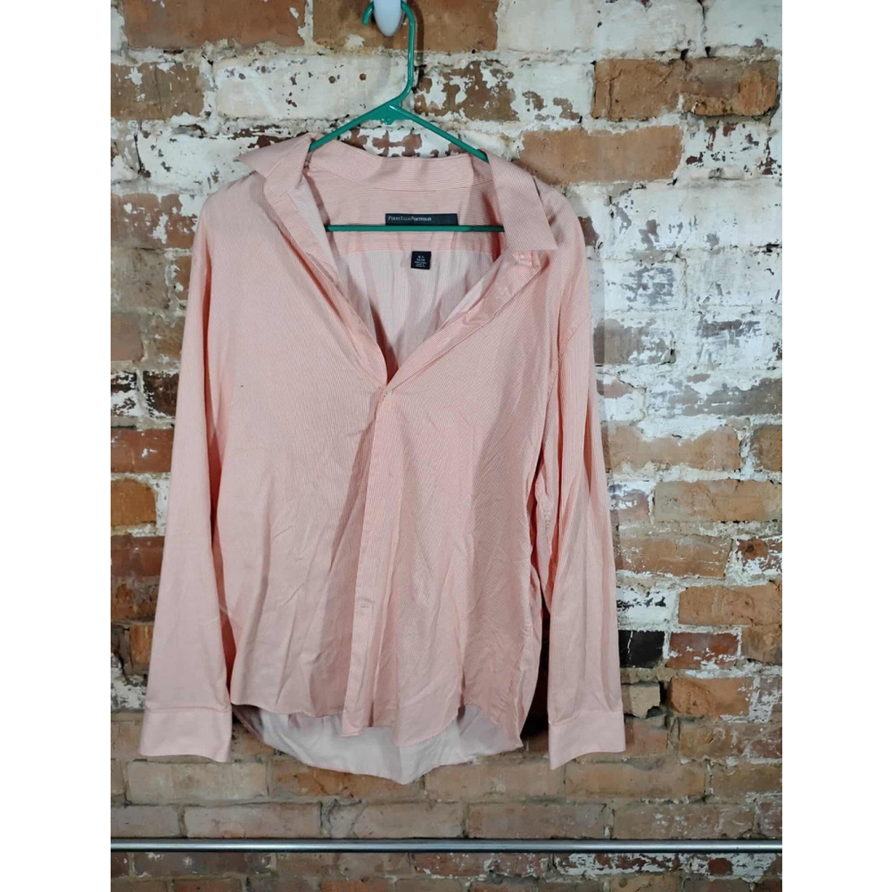 Perry Ellis Portfolio Button Up Shirt‎ Pink Men's Size 16 1/2 34/35